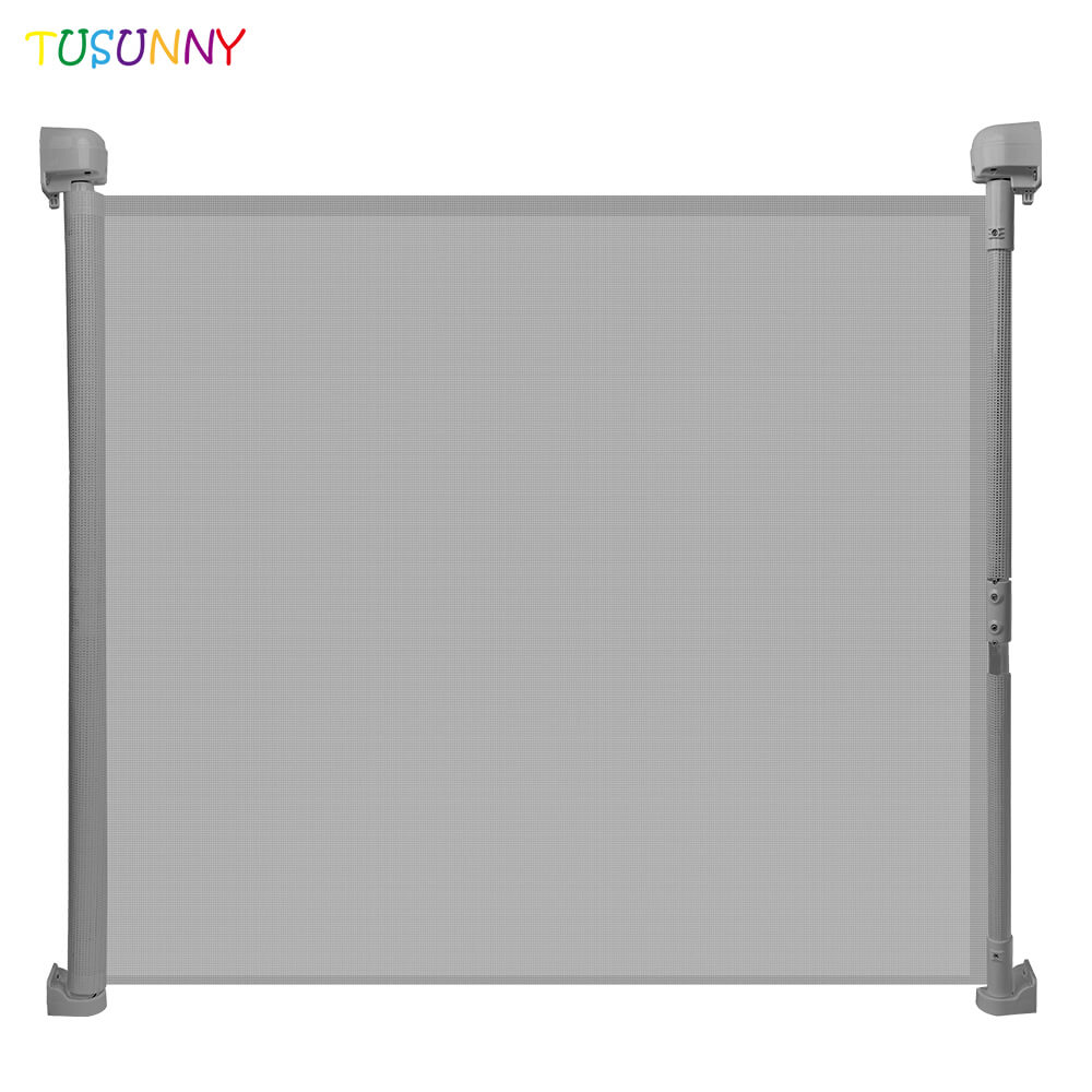 SH20.007A Retractable Outdoor Simple Mesh Safety Baby Gate Wall Mounted For Door And Stairs