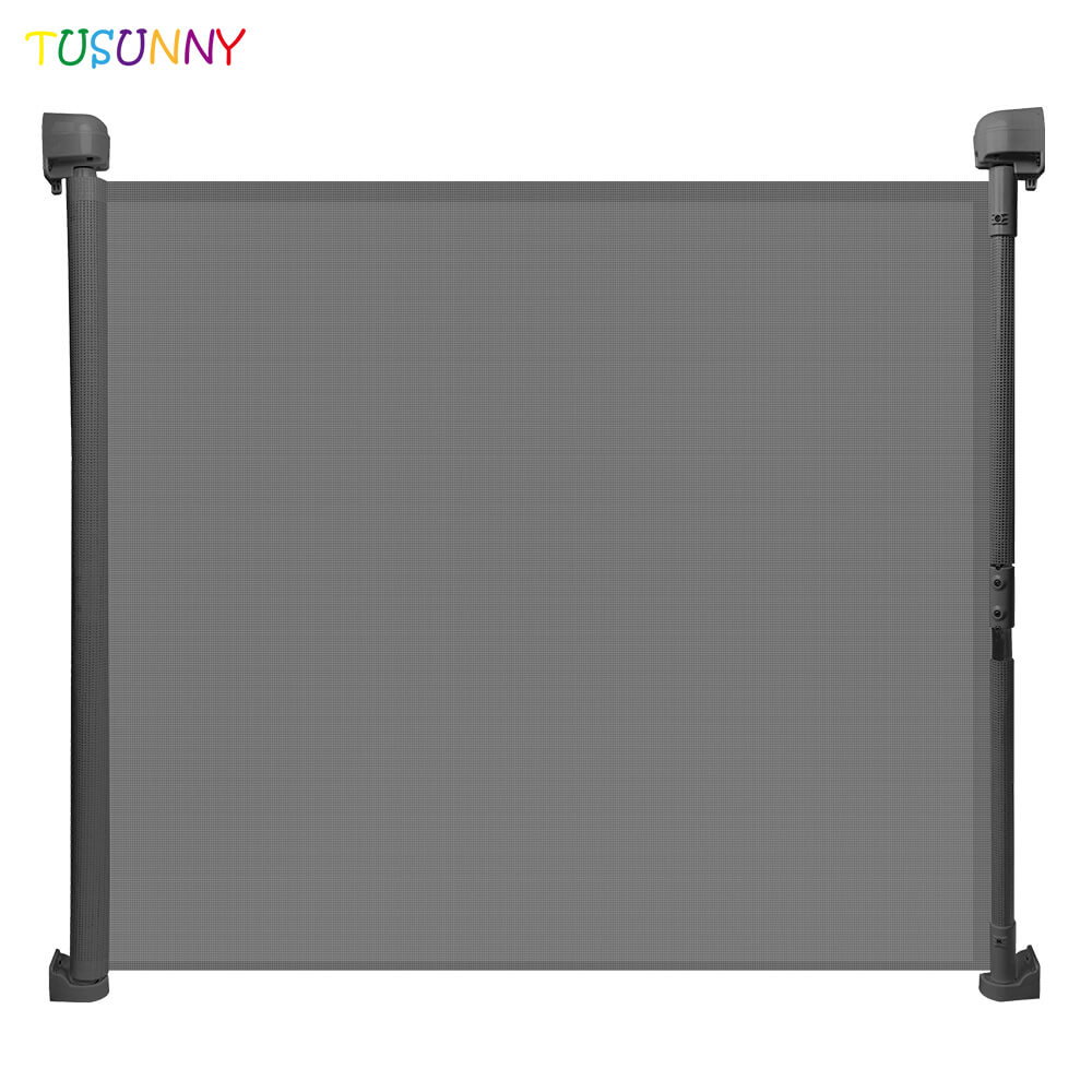 SH20.007A Retractable Outdoor Simple Mesh Safety Baby Gate Wall Mounted For Door And Stairs