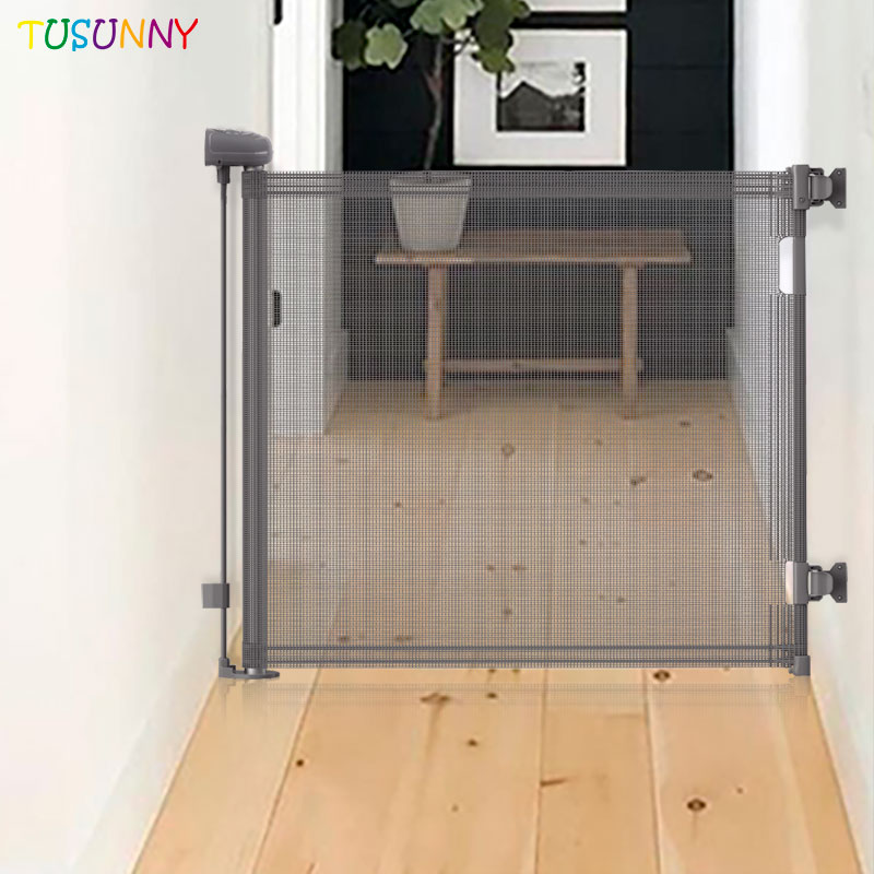 SH20.006DC Baby Safety Gate Retractable High Quality Adjustable Sliding Baby Safety Gate