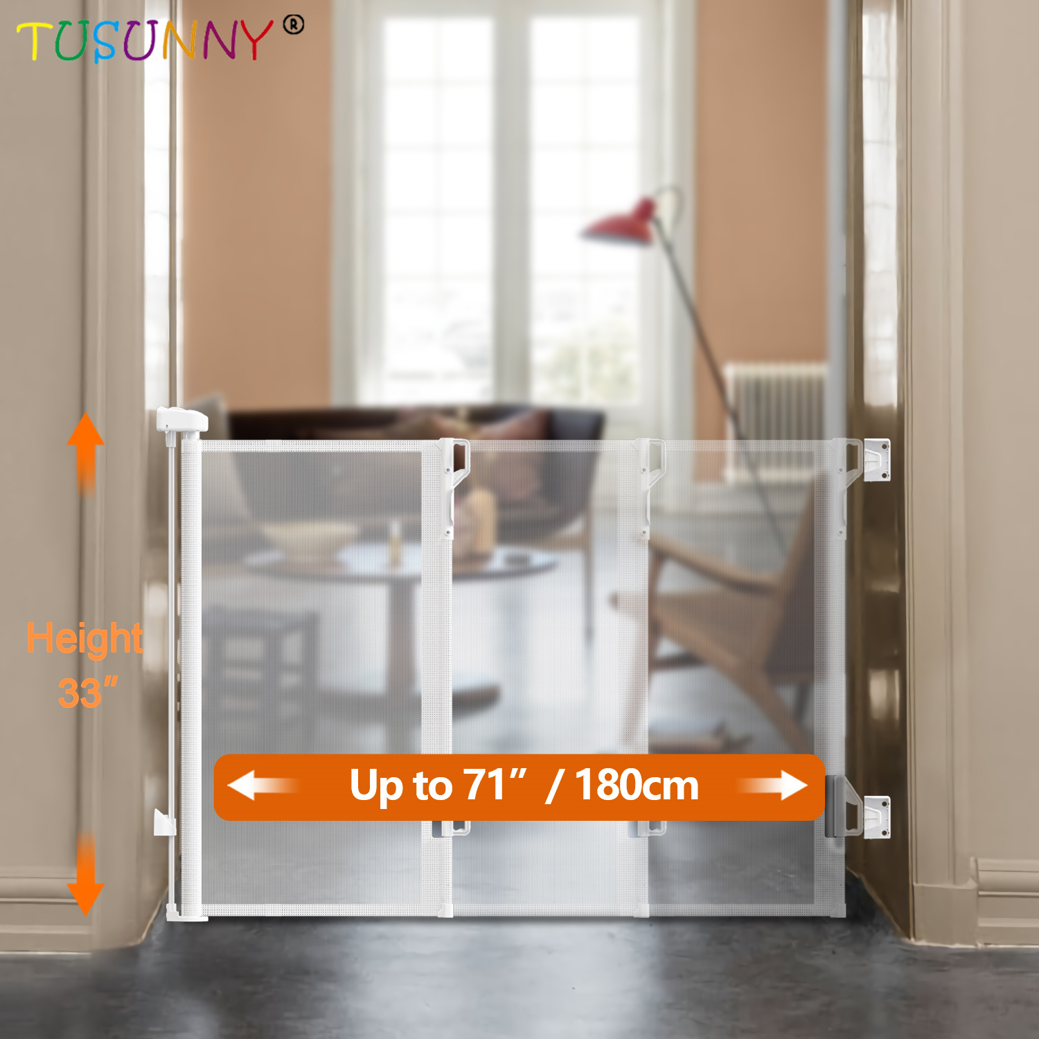 SH20.006DH|EN1930 Certificate Guarantee Baby Safety Gate Retractable Safety Gate Child Stair Safety Gate